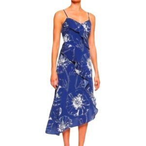 NWOT BANANA REPUBLIC SPAGHETTI STRAP FLORAL RUFFLE DRESS SZ.2P